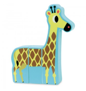 Rigol'Animaux de la jungle puzzle magnétique en bois puzzle aimants Vilac girafe