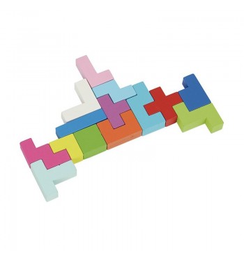 vaisseau Astublock jeu de réflexion casse-tête couleurs en bois massif cartes  vilac formes figures