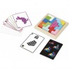 Astublock jeu de réflexion casse-tête couleurs en bois massif cartes  vilac formes figures