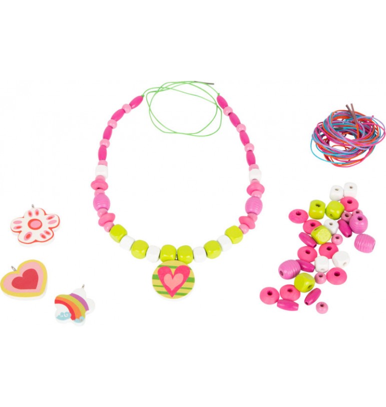 Coffret de petites perles 6 couleurs en bois bracelet colliers pendentifs