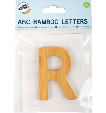 Lettre R prénom Robin, Rubis, rayan de loisirs créatifs en bambou massif