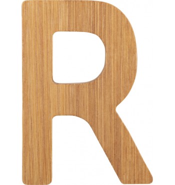 Lettre R prénom Robin, Rubis, rayan de loisirs créatifs en bambou massif