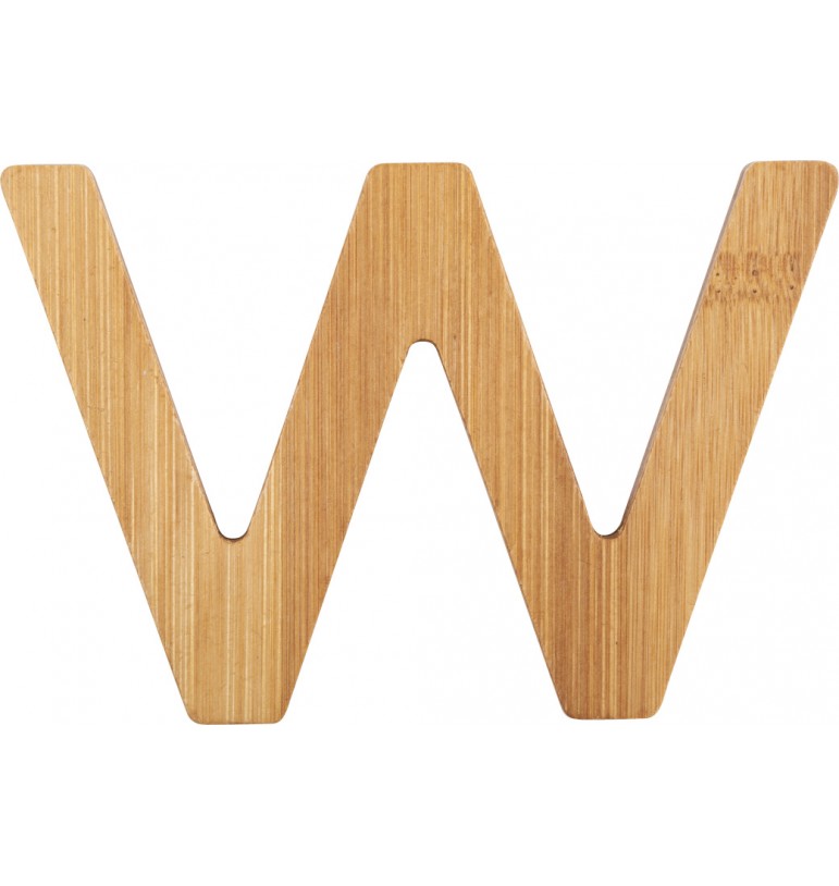 Lettre W prénom William, Willy  de loisirs créatifs en bambou massif