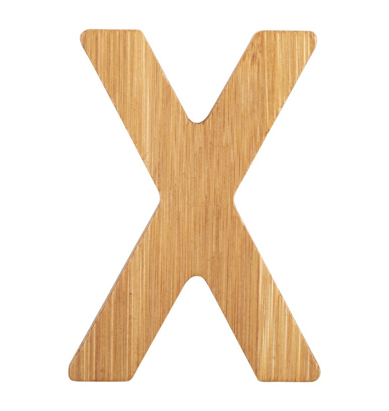 Lettre X prénom Xavier de loisirs créatifs en bambou massif
