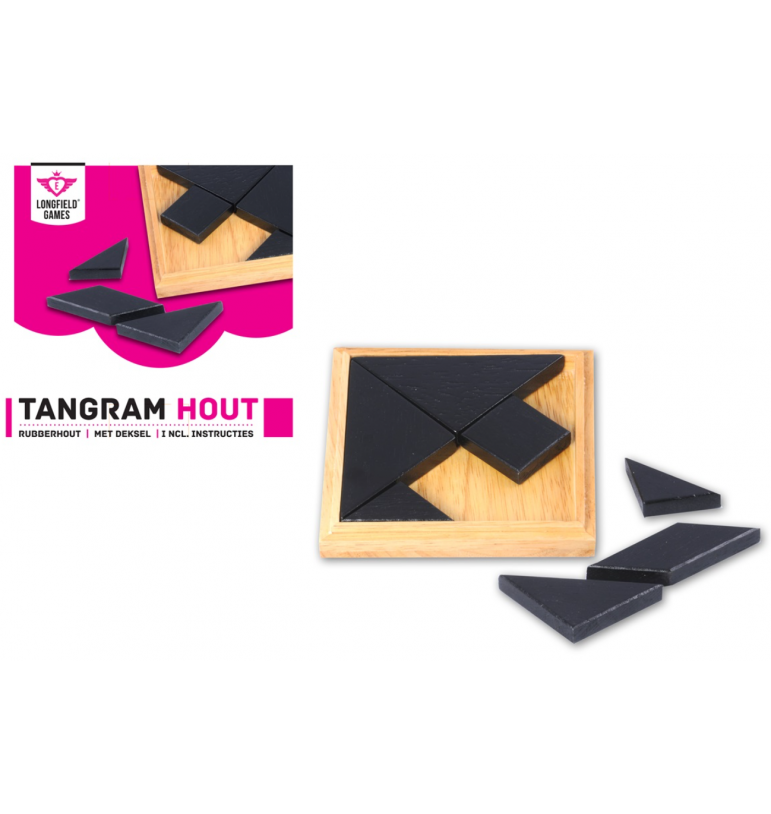 Black Tangram in rubberwood