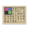 Coffret tampons étui mini alphabet et chiffres loisir créatif jeu bois kit pour enfants scrapbooking