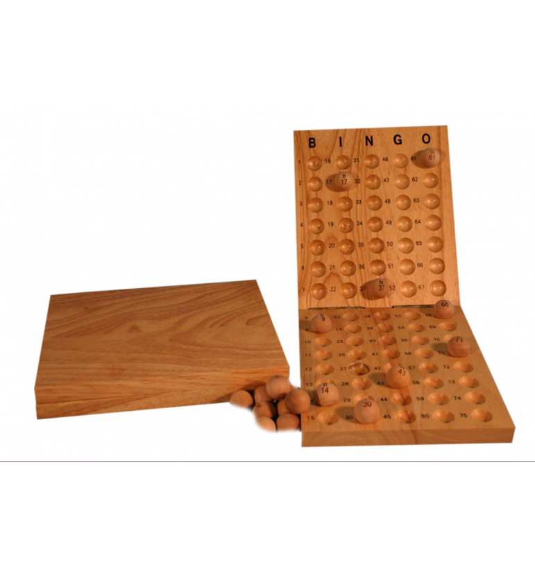 Tableau géant en bois avec chiffres pour jeu de loto en collectivité