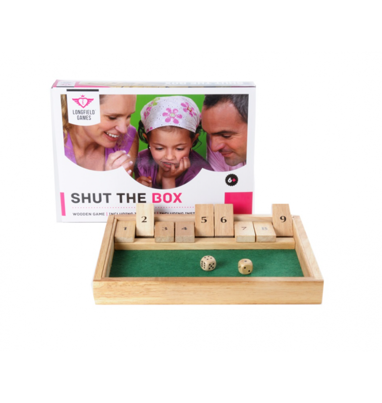 jeu de trac ou fermer la boite ou shut the box jouet bois dés