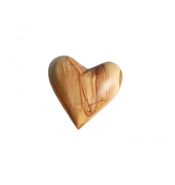 Porte-bonheur Cœur en bois d'olivier