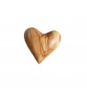 Porte-bonheur Cœur en bois olivier massif clés amour saint valentin