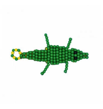 crocodile Seau de 1000 perles rondes de couleurs en bois loisirs créatifs bracelet collier fille