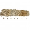 Seau de 575 perles couleur naturelle tailles variées en bois loisirs créatifs bracelet collier fille