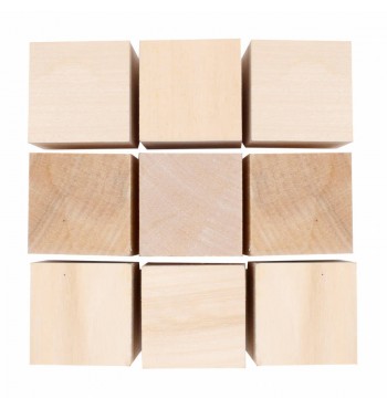 Cubes vierges à personnaliser puzzle 9 pcs en bois dessin enfants peinture