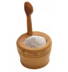 Main à sel boite à sel en bois buis cuillère cuisine assaisonnement ustensile salière
