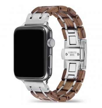 apple iwatch Bracelet de montre en bois de noyer L:22cm l:38/41mm