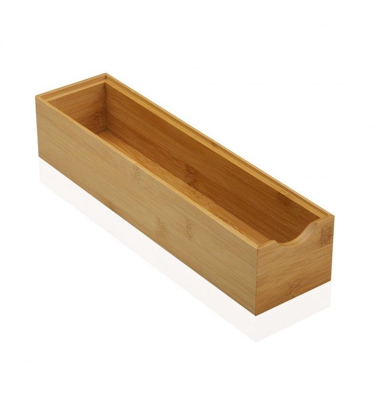 Case de rangement modulable 30,5cm en bambou emboitable empilage salle de bain cuisine