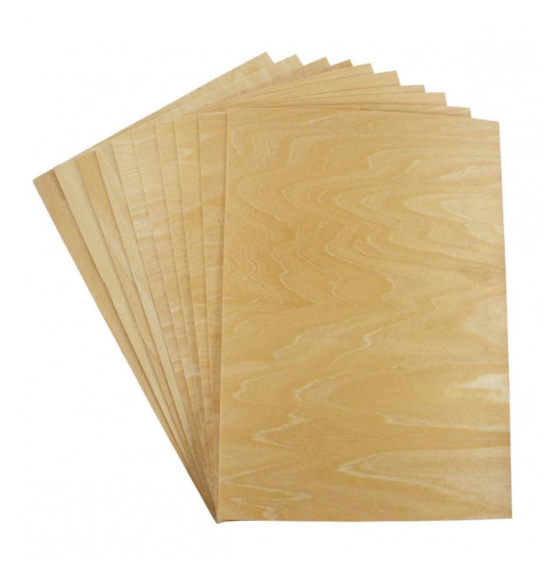 Feuilles de papier 10pcs en bois de peuplier 1mm