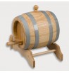 Tonneau fût 3l avec robinet et support en bois de chêne massif vin alcool maturation