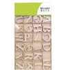 Coffret lettres alphabet majuscules hauteur 6cm 5ex 130 pieces a z esperluette bois
