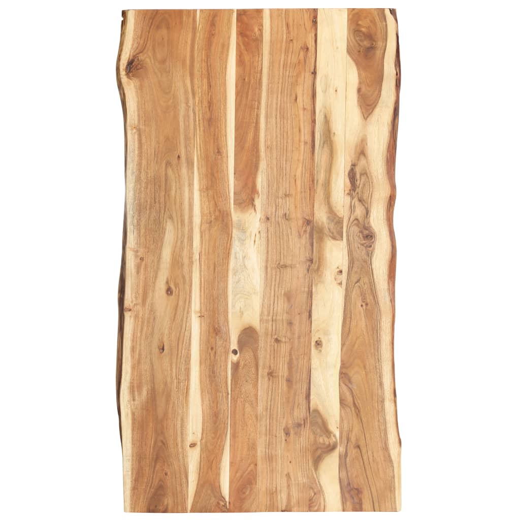 Plateau irrégulier de table bois acacia massif 118cm plan travail lamellé collé forme arbre