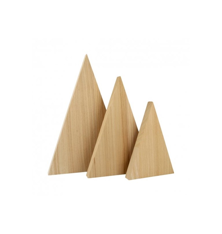 Montagnes vierges triangle en bois 3pcs à customiser loisirs créatifs artemio personnalisation ski alpin