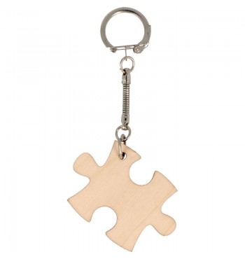 Porte-clés puzzle 2 pièces à décorer en bois loisirs créatifs artemio