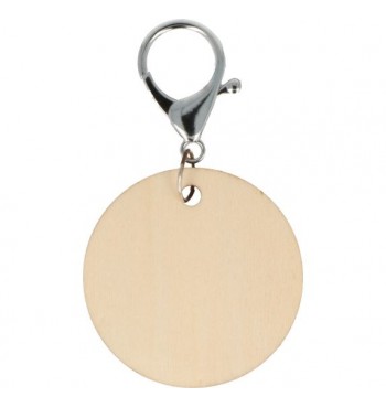 Porte-clés ronds 3 pièces à décorer en bois loisirs créatifs artemio