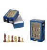 Pièces de jeu d'échecs Artus 110mm pions blancs en buis et noirs en bois ACACIA