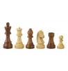 Pièces de jeu d'échecs Artus 65mm pions blancs en buis et noirs en bois ACACIA