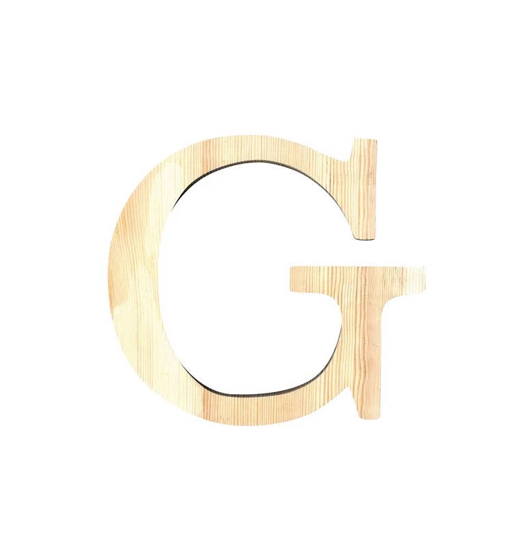 Lettre G de loisirs créatifs 19cm en bois pin massif artemio prénom loisirs créatifs gwenmaelle Géraldine Gérard