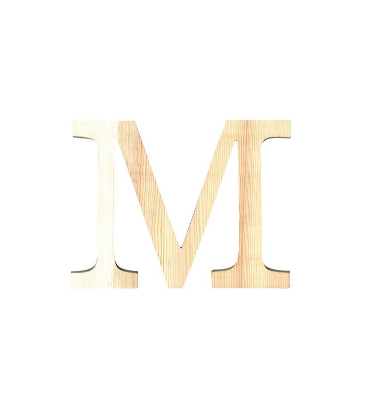 Lettre M de loisirs créatifs 11,5cm en bois PIN prénom mots loisirs créatifs artemio