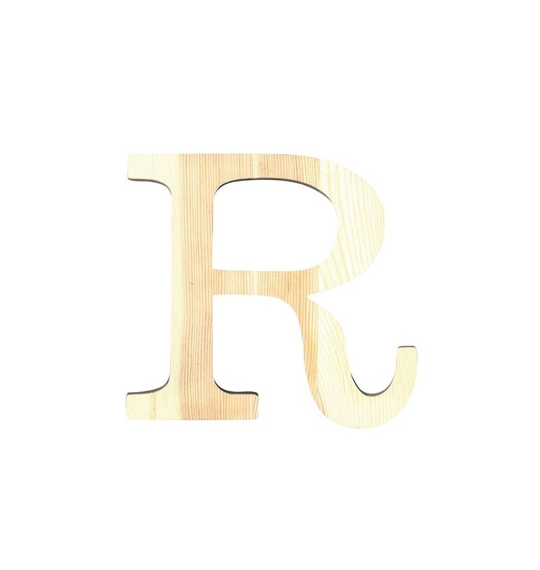 Lettre R de loisirs créatifs 19cm en bois PIN MOTS artemio loisirs créatifs Robert