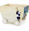 Chariot de rangement jouets sur roulettes CORDE poignées vilac panda caméléon enfants
