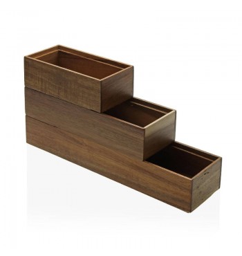 boite Case de rangement modulable en bois emboitable empilage salle de bain cuisine bureau