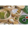 TAILLES collection Paniers cuisson vapeur 2 niveaux bambou cuisine saine vitamines asiatique raviolis nems poisson service