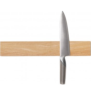 Barre porte-couteaux aimantée 40cm  bois massif paulownia magnétique cuisine
