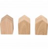 Maisons à personnaliser sur plateau 8pcs en bois massif customisation loisirs créatifs artemio