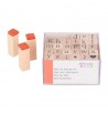 bois scrapbooking loisirs créatifs artemio Tampons lettres alphabet minuscules & coeur 1x1cm