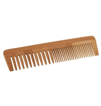 Peigne à cheveux 2 tailles dents en bambou bois croll denecker