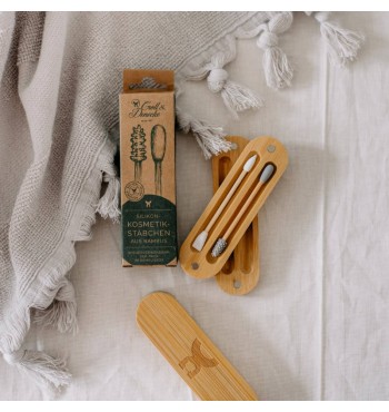 Coton-tiges réutilisables embout silicone & bambou écologique boite aimant zéro déchet lavable croll denecke
