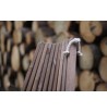 Chaise longue chilienne extérieure bois  pin massif brun marron Ecofurn chanvre corde