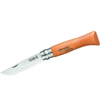 Couteau n°8 couverts pique-nique picnic fourchette cuillère emboitable bois hêtre pochette tissu Opinel