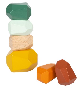 Balance game stones small colored menhirs 18pcs