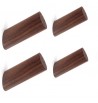 accumulation Patère ronde en angle 6cm en noyer marron porte manteau bois