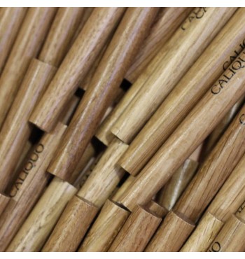 Brosse à dents rechargeable en bois de chêne massif poils Medium caliquo