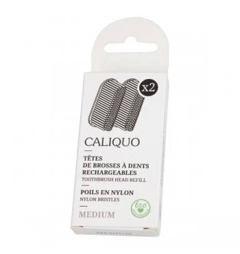 Têtes de brosse à dents médium Caliquo 2  pièces compatible