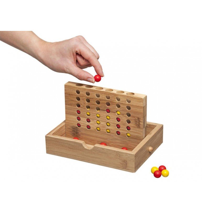Jeu puissance 4 de voyage en bambou