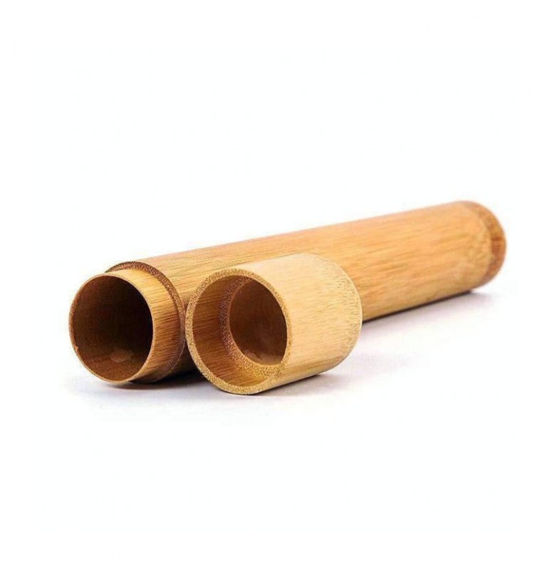 Boîte cylindrique bambou à fermeture élastique 16 cm