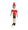 Figurine articulée Pinocchio 38cm en bois massif Italie pantin marionnette