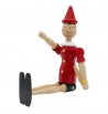 Figurine articulée Pinocchio 38cm en bois massif Italie pantin marionnette